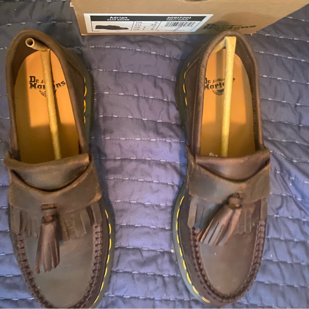 Brand New  in Box Size 8 Dr. Martens Adrian Dark Brown Loafers